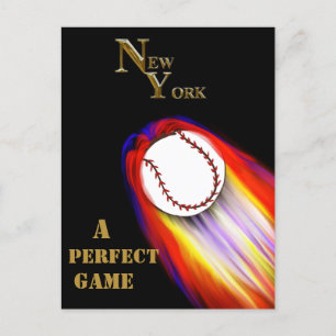 NEW YORK BASEBALL HOLIDAY POSTCARD
