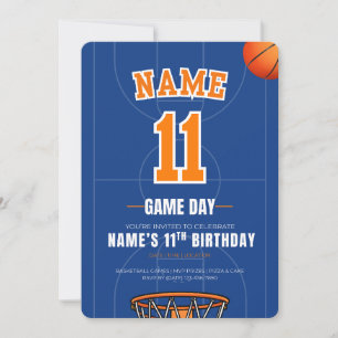 New York Basketball Birthday Party Invitation   Or
