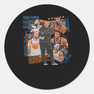 New York Basketball Team Squad Design  Classic Round Sticker