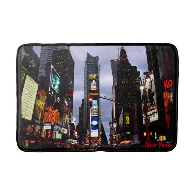 New York Bath Souvenirs Times Square  Bath Mat (Front)