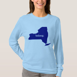 New York Belong State Map T-Shirt