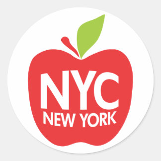 New York Big Apple Classic Round Sticker