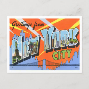 New York Big Letters Postcard