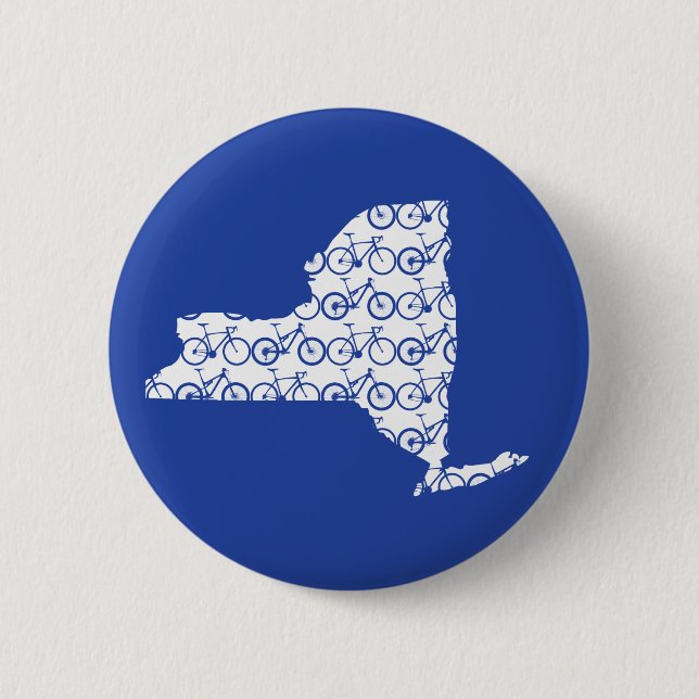New York Bike 6 Cm Round Badge (Front)