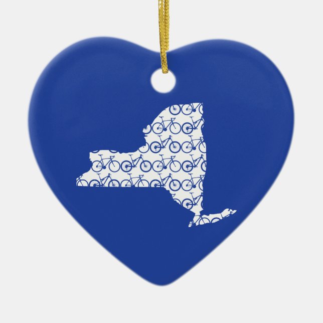 New York Bike Ceramic Tree Decoration (Front)