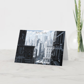New York Black and White New York NYC Holiday Card