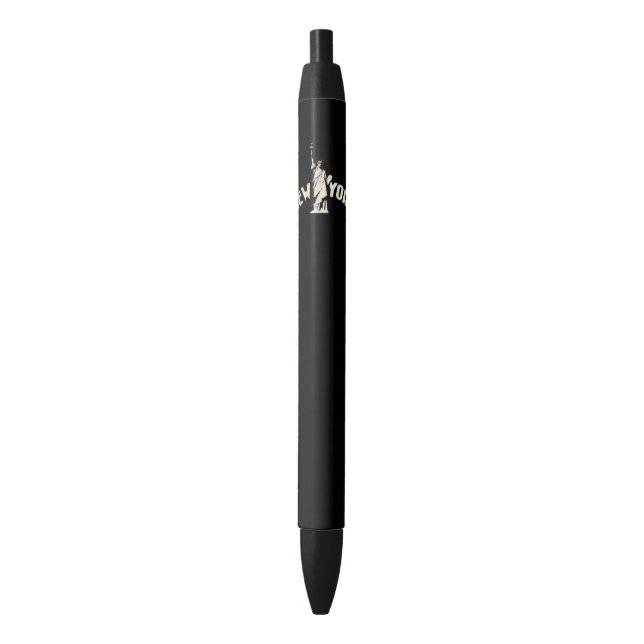 New York Black Ink Pen (Front Vertical)
