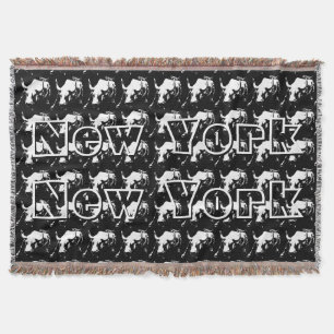 New York Blanket NYC Bull Statue Souvenir Blanket