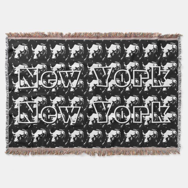 New York Blanket NYC Bull Statue Souvenir Blanket (Front)