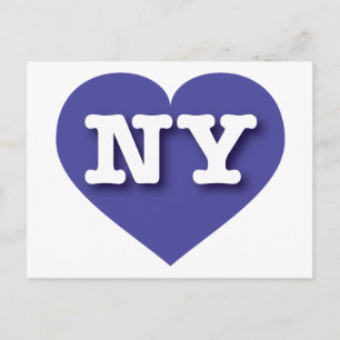 New York Blue Heart - I love NY Postcard