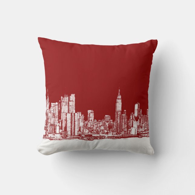 New York bold red Cushion (Front)
