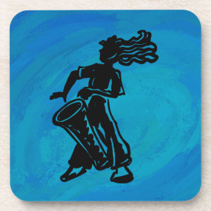 New York Boogie Nights Drum Blue Coaster