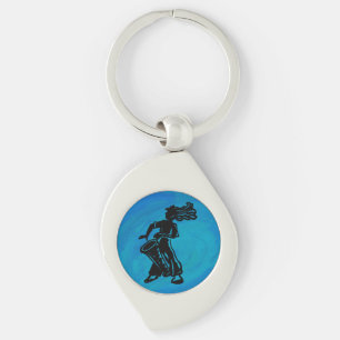 New York Boogie Nights Drum Blue Key Ring