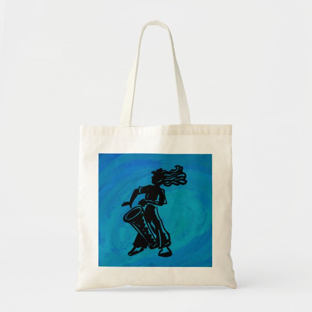 New York Boogie Nights Drum Blue Tote Bag (Front)
