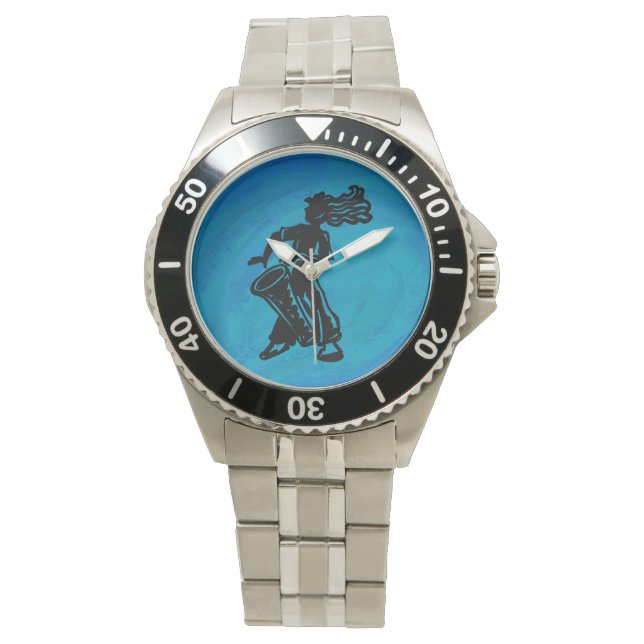 New York Boogie Nights Drum Blue Watch (Front)