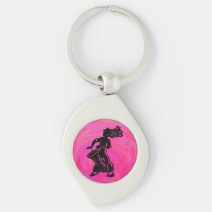 New York Boogie Nights Drum Hot Pink Key Ring
