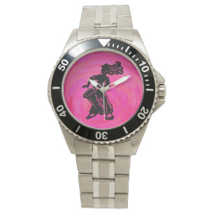 New York Boogie Nights Drum Hot Pink Watch