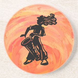New York Boogie Nights Drum Orange Coaster