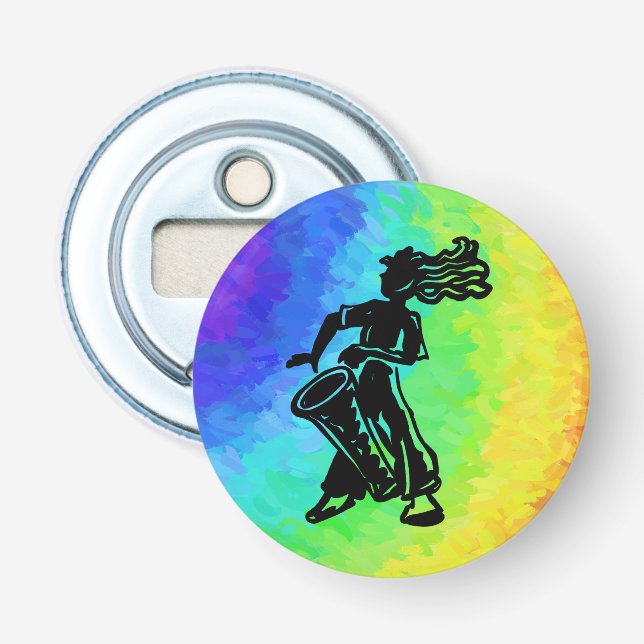 New York Boogie Nights Drum Rainbow Bottle Opener (Front)