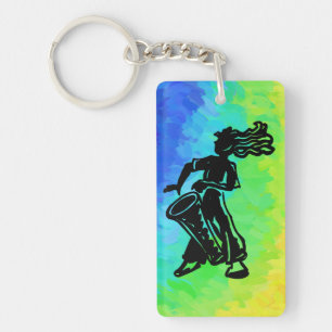 New York Boogie Nights Drum Rainbow Key Ring