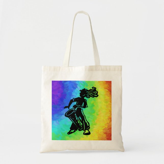 New York Boogie Nights Drum Rainbow Tote Bag (Front)