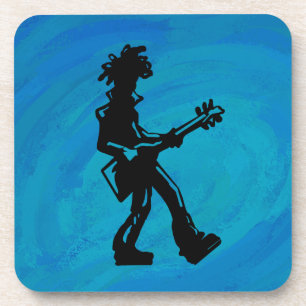 New York Boogie Nights Guitar Blue Coaster