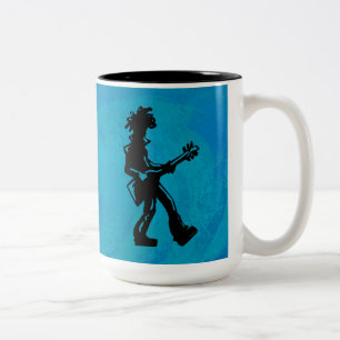 New York Boogie Nights Guitar Blue Two-Tone Coffee Mug