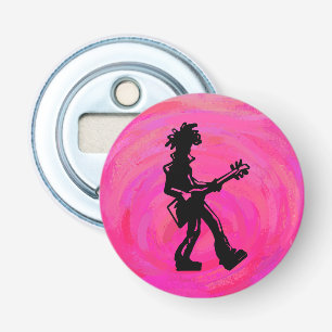 New York Boogie Nights Guitar Hot Pink Bottle Opener