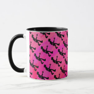 New York Boogie Nights Guitar Hot Pink Mug