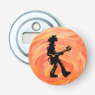 New York Boogie Nights Guitar Orange Bottle Opener