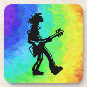 New York Boogie Nights Guitar Rainbow Coaster