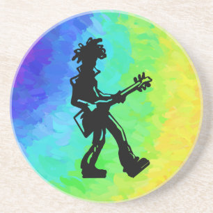 New York Boogie Nights Guitar Rainbow Coaster