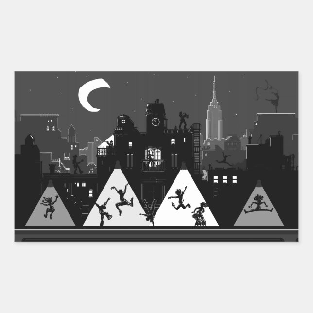 New York Boogie Nights Rectangular Sticker (Front)