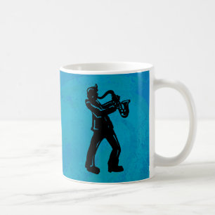 New York Boogie Nights Saxophone Blue Coffee Mug