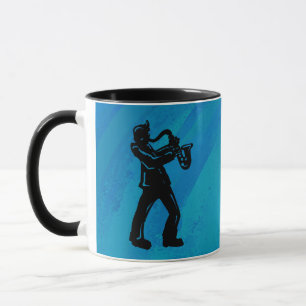 New York Boogie Nights Saxophone Blue Mug