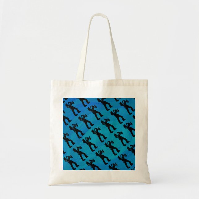 New York Boogie Nights Saxophone Blue Tote Bag (Front)