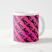 New York Boogie Nights Saxophone Hot Pink Large Coffee Mug (Front Right)