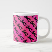 New York Boogie Nights Saxophone Hot Pink Large Coffee Mug (Right)