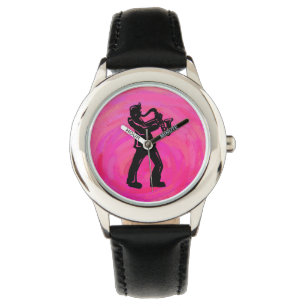 New York Boogie Nights Saxophone Hot Pink Watch