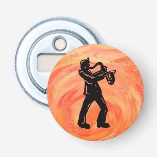 New York Boogie Nights Saxophone Orange Bottle Opener