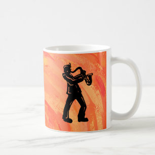New York Boogie Nights Saxophone Orange Coffee Mug