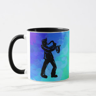 New York Boogie Nights Saxophone Rainbow Mug