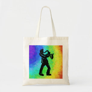 New York Boogie Nights Saxophone Rainbow Tote Bag
