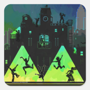 New York Boogie Nights Square Sticker