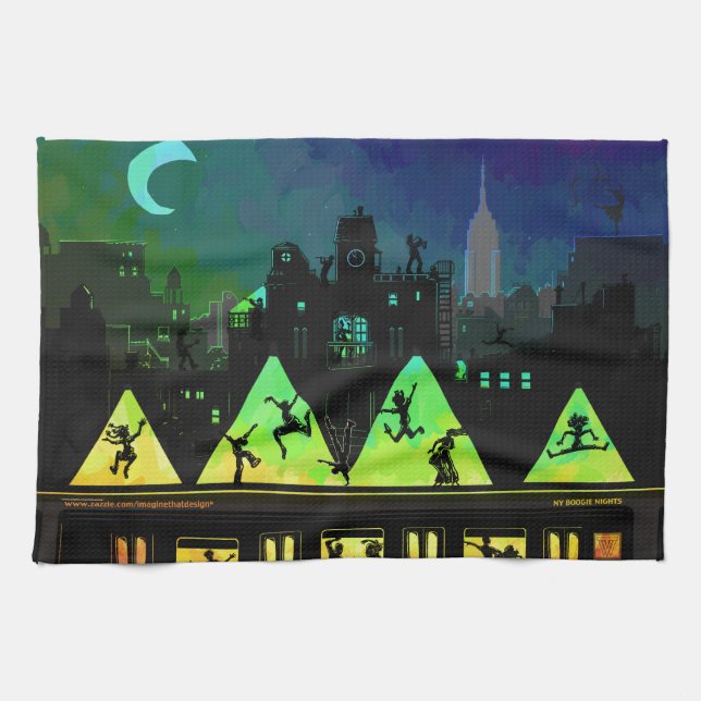 New York Boogie Nights Tea Towel (Horizontal)