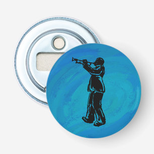 New York Boogie Nights Trumpet Blue Bottle Opener