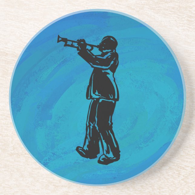 New York Boogie Nights Trumpet Blue Coaster (Front)