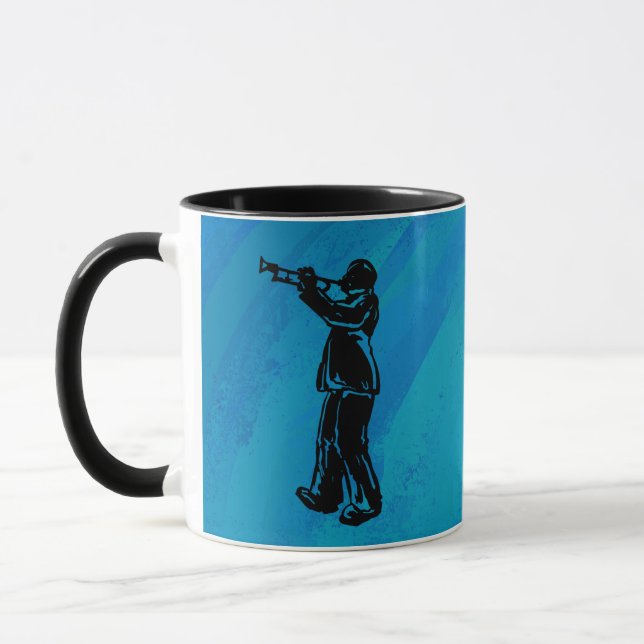 New York Boogie Nights Trumpet Blue Mug (Left)