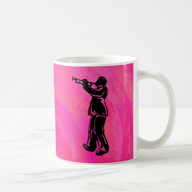 New York Boogie Nights Trumpet Hot pink Coffee Mug (Right)