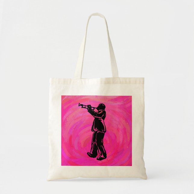 New York Boogie Nights Trumpet Hot pink Tote Bag (Front)